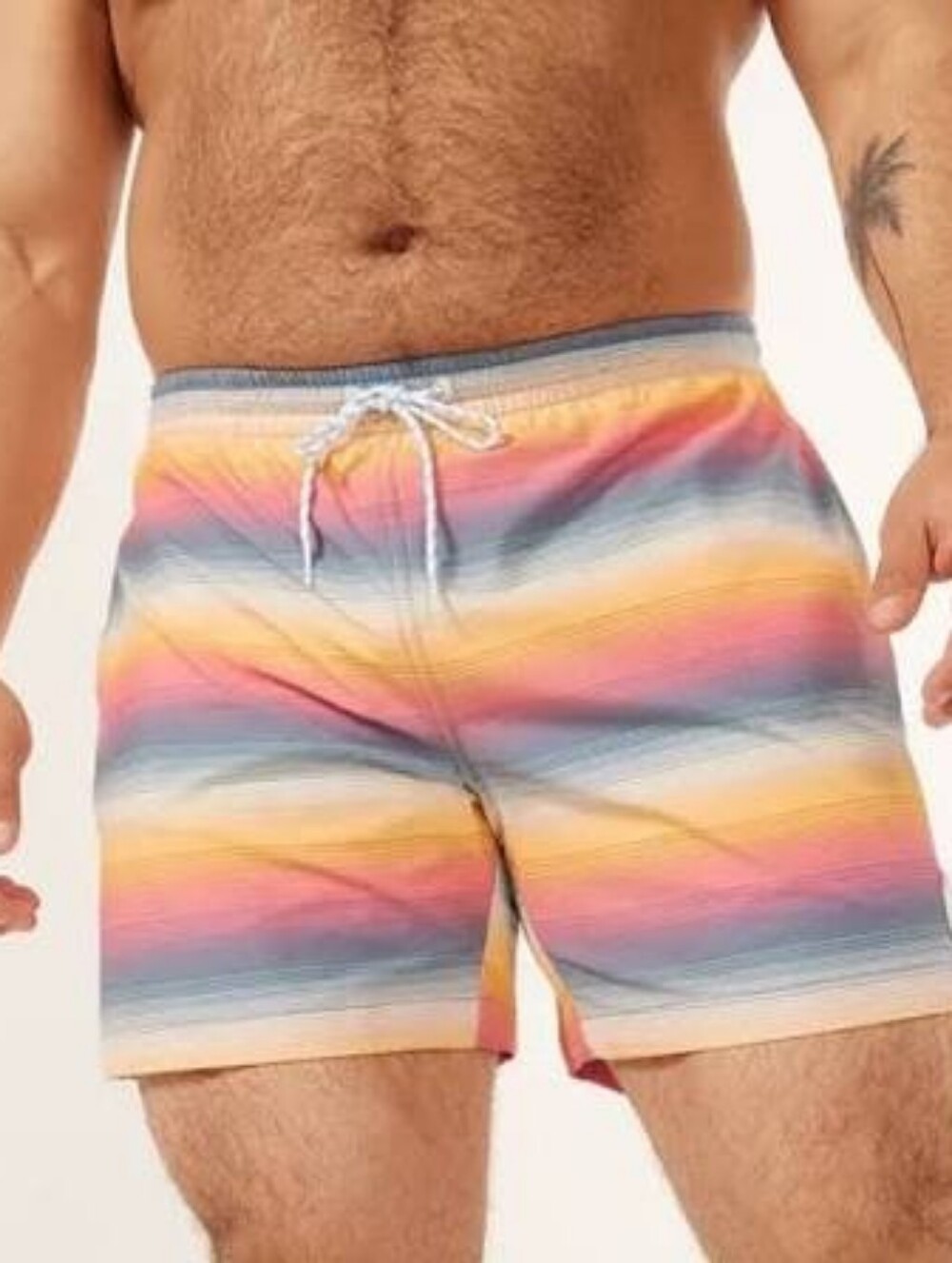 Chubbies Swim Trunks Mens Large 7 Inch Orange Malibu Sunset Shorts Mesh Liner